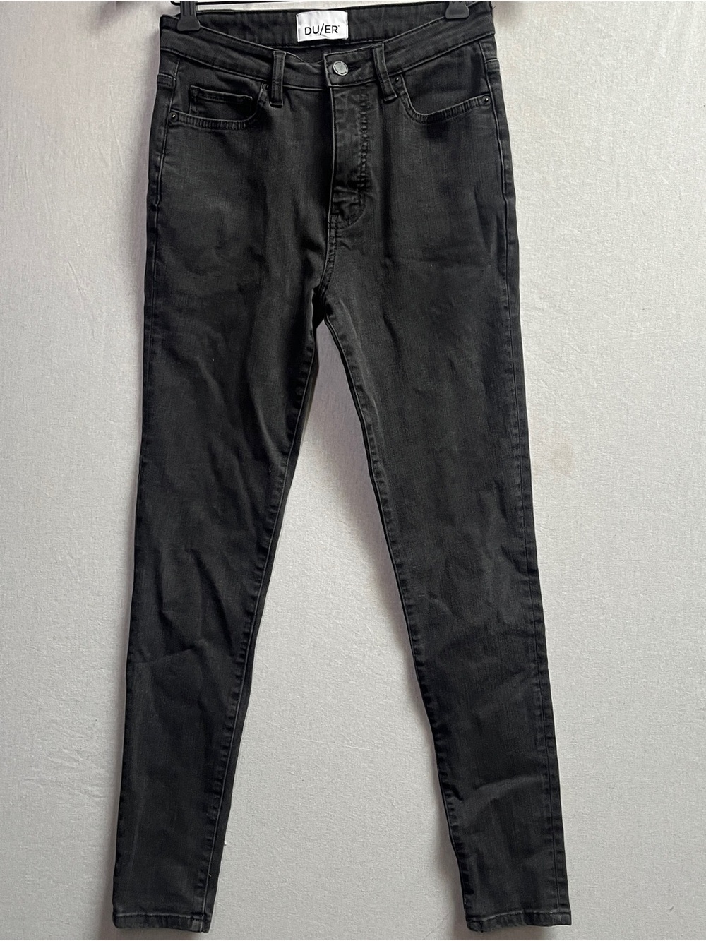 DU/ER High Rise Skinny Jeans Black Four Way Flex Denim Size 27